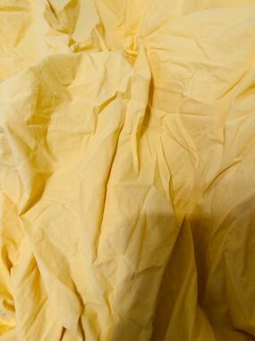 Yellow Fitted Cotton Sheet- FLAW